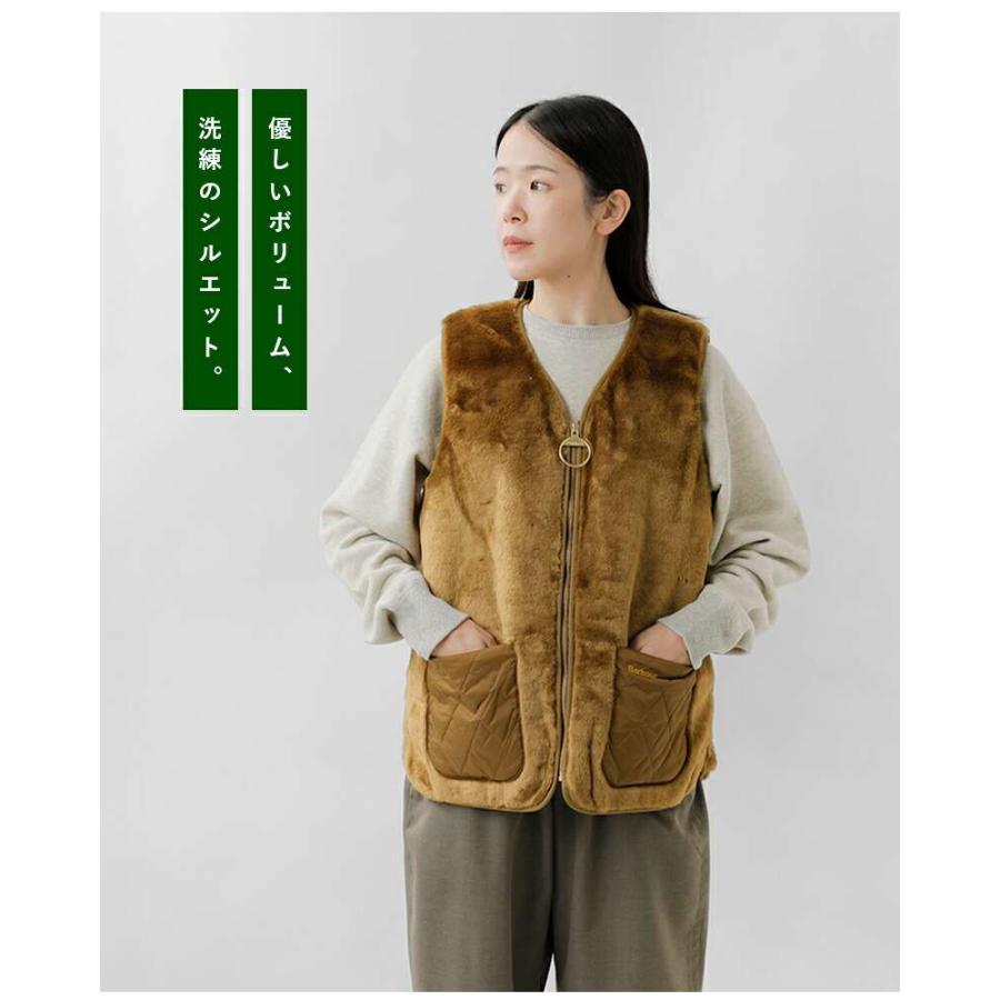 Barbour（バブアー） カリン フェイクファー ジレ KARIN FAUX FUR