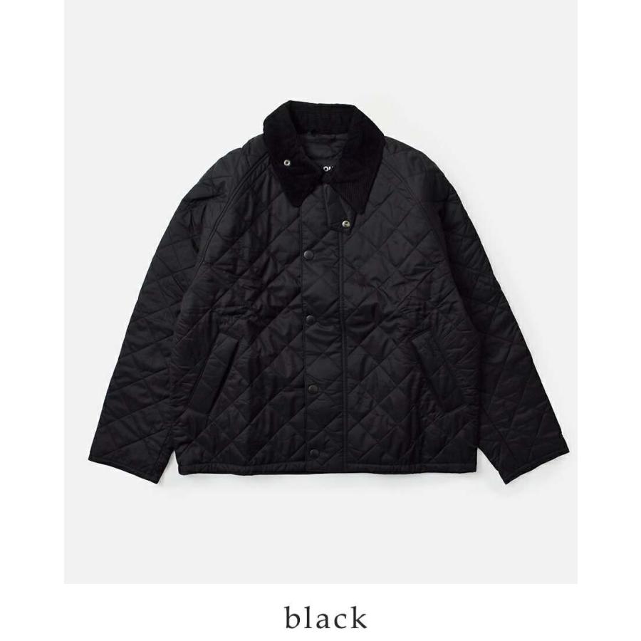 【新品未使用】Barbour ブラック Barbour バブアー トランスポート キルティング ジャケット OS
