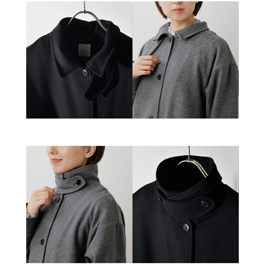 イナ セール【30%OFF】イナ ina ウール フラノ 襟タブ付き 後ろタック