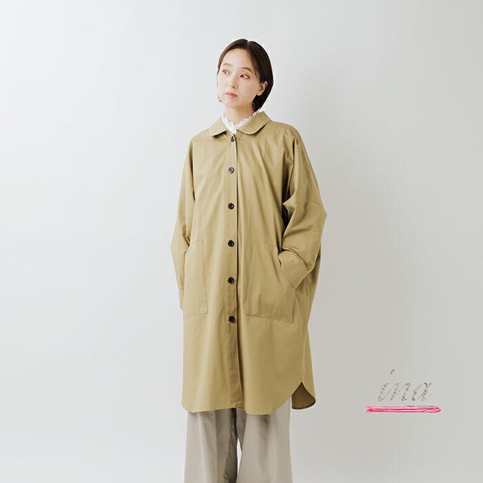 イナ ina コットン 衿付き 後ろタック コート 255333 レディース 春夏