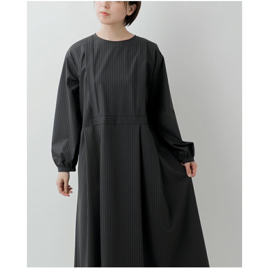 イナ ina 2wayストレッチ ストライプ ウエスト切替 ワンピース 255652