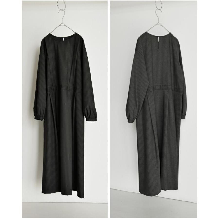イナ ina 2wayストレッチ ストライプ ウエスト切替 ワンピース 255652