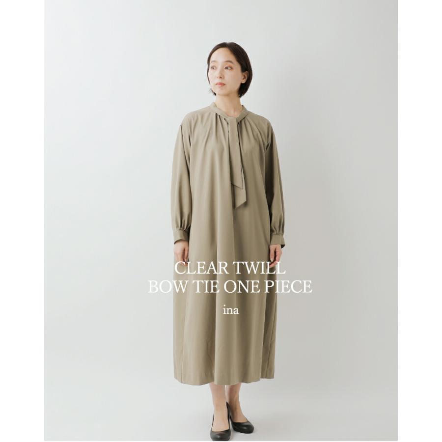 イナ ina クリアツイル ボウタイ ワンピース 255653 レディース 春夏
