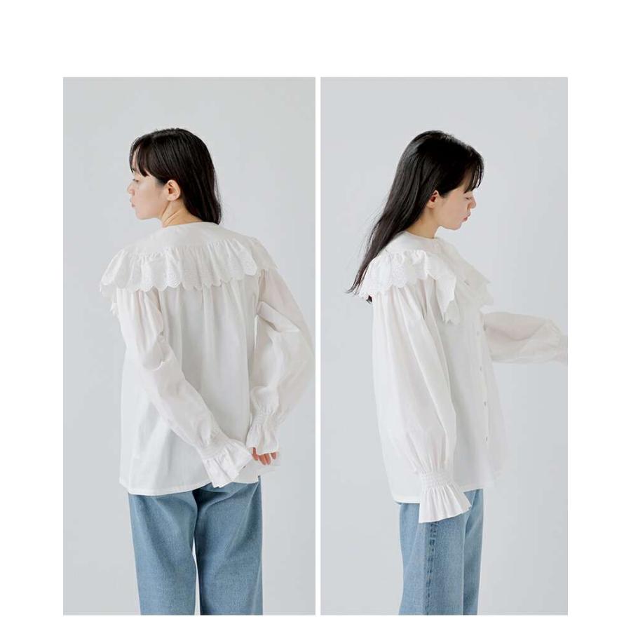 Shinzone（シンゾーン） コットン レースカラー ブラウス LACE COLLAR