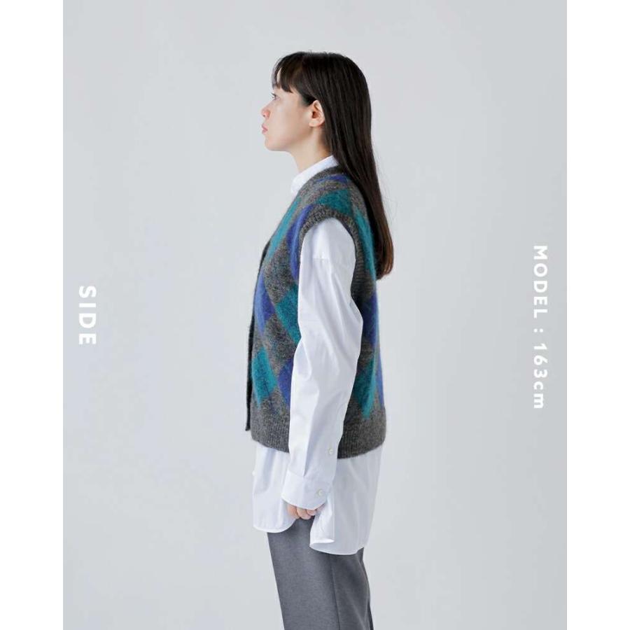 新品45Rコットンニットウール紡ケーブルベスト コットンリリヤーンケーブルニットベスト｜BIGI online store