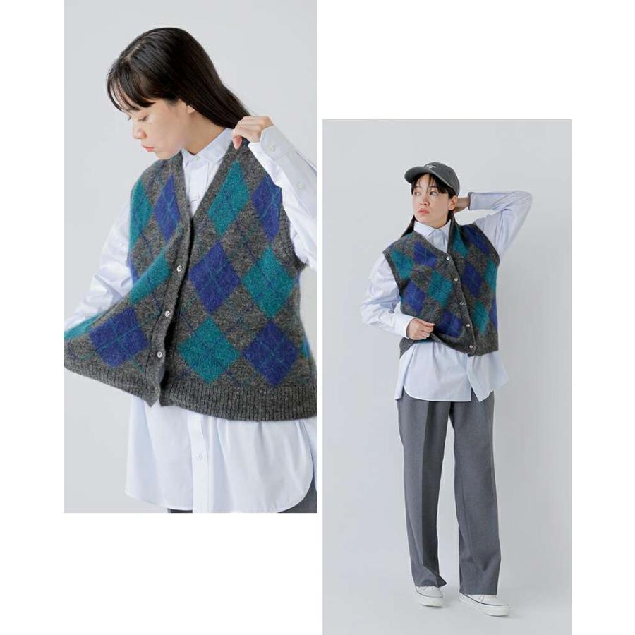 Shinzone シンゾーン Shinzone ウール モヘア アーガイル ニット