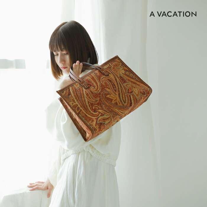 ア ヴァケーション A VACATION カウレザー ハンドル 2way ショルダーバッグ BREAD M 25aw-a64  レディースの画像