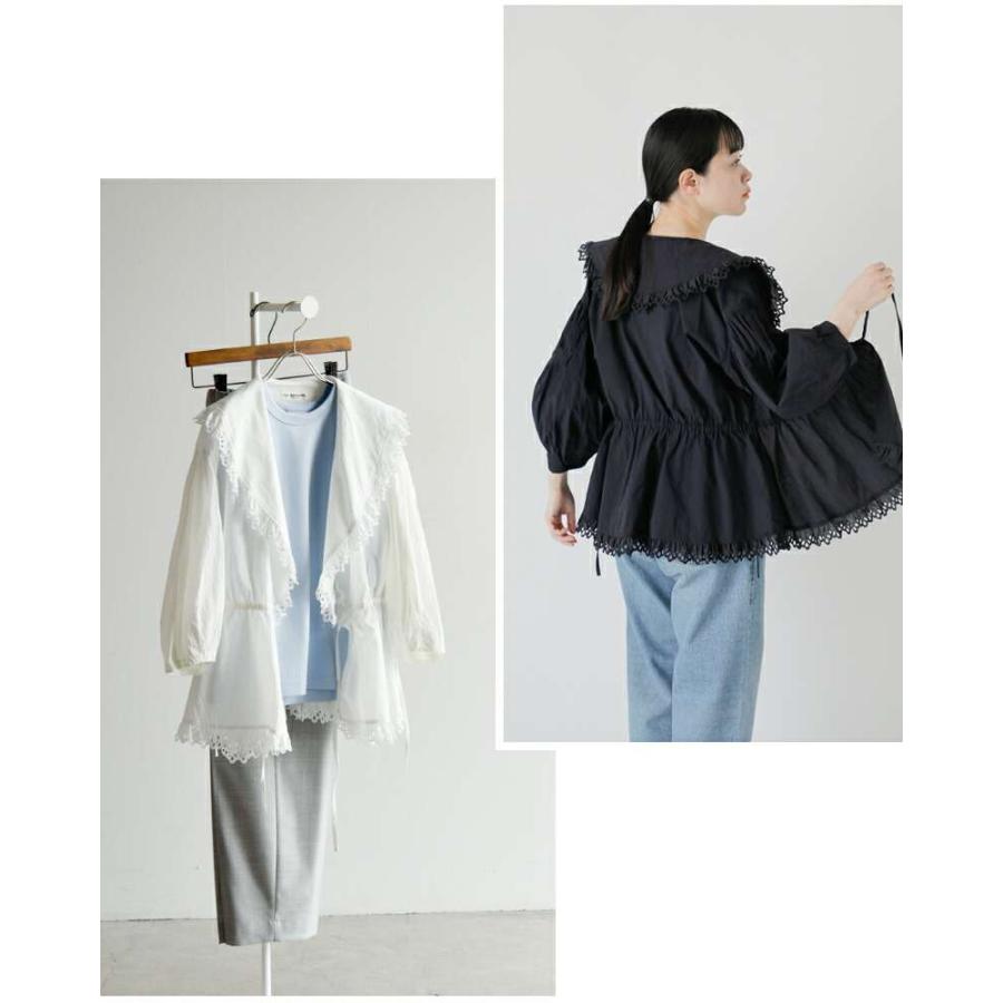 Shinzone シンゾーン コットン レース カシュクール ブラウス Shinzone シンゾーン コットン レース カシュクール ブラウス