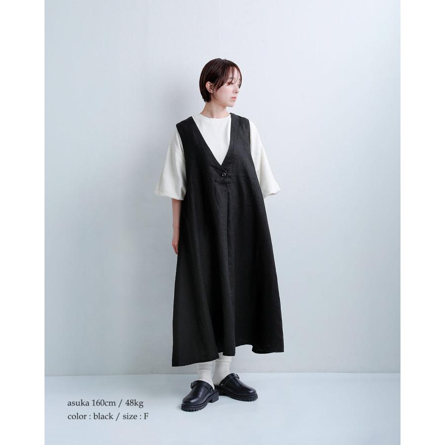 再値下げ！【新品】HEAVENLY(ヘブンリー)コットンリネンスキッパーブラウス HEAVENLY（ヘブンリー） ヘビーリネン Vネック ジャンパー スカート