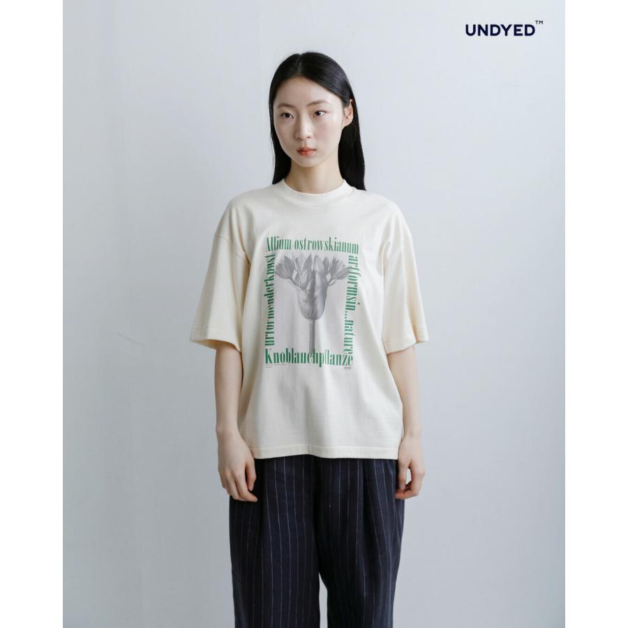 アンダイド UNDYED  オーガニックコットン 半袖 プリントTシャツ Karl Blossfeldt PT-T 26s348a-c レディース  春夏 2026ss新作の画像