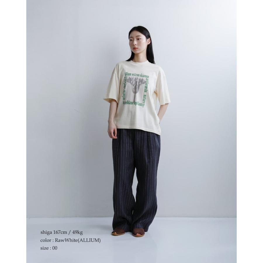 アンダイド UNDYED  オーガニックコットン 半袖 プリントTシャツ Karl Blossfeldt PT-T 26s348a-c レディース  春夏 2026ss新作の画像