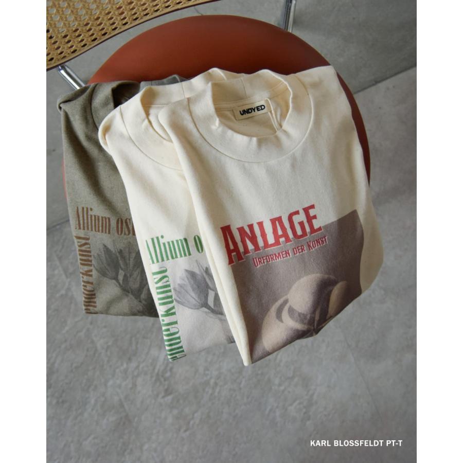 アンダイド UNDYED  オーガニックコットン 半袖 プリントTシャツ Karl Blossfeldt PT-T 26s348a-c レディース  春夏 2026ss新作の画像
