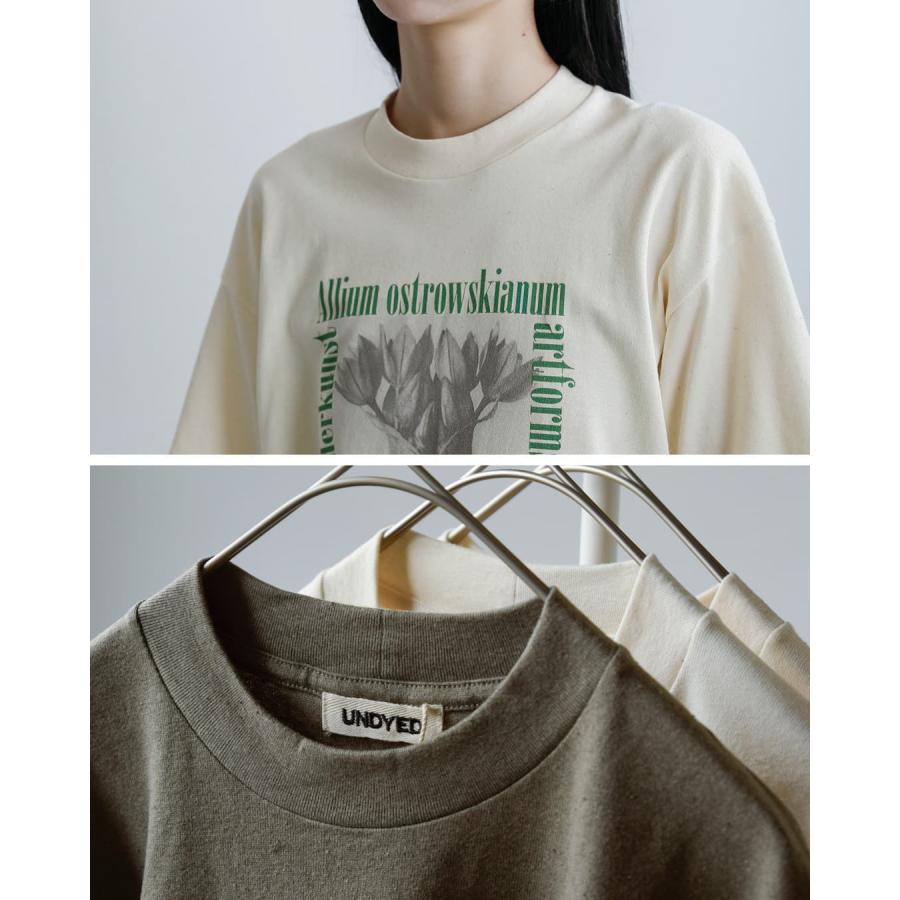 アンダイド UNDYED  オーガニックコットン 半袖 プリントTシャツ Karl Blossfeldt PT-T 26s348a-c レディース  春夏 2026ss新作の画像