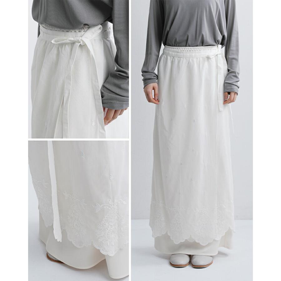 シンゾーン Shinzoneコットン レース エプロン スカート LACE APRON SKIRT 26smssk03 レディース  春夏 2026ss新作の画像