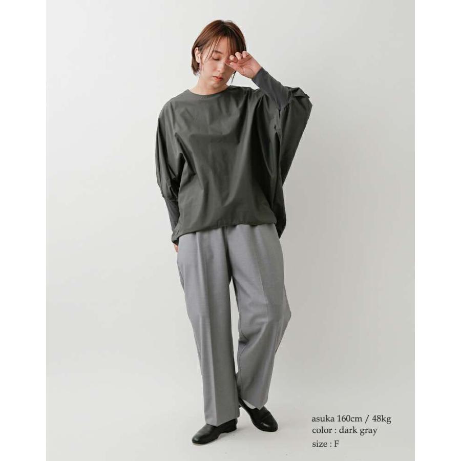 mizuiroind（ミズイロインド） コットン クルーネック コクーン プル