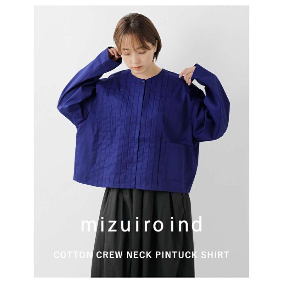 mizuiroind ミズイロインド mizuiro ind コットン クルーネック