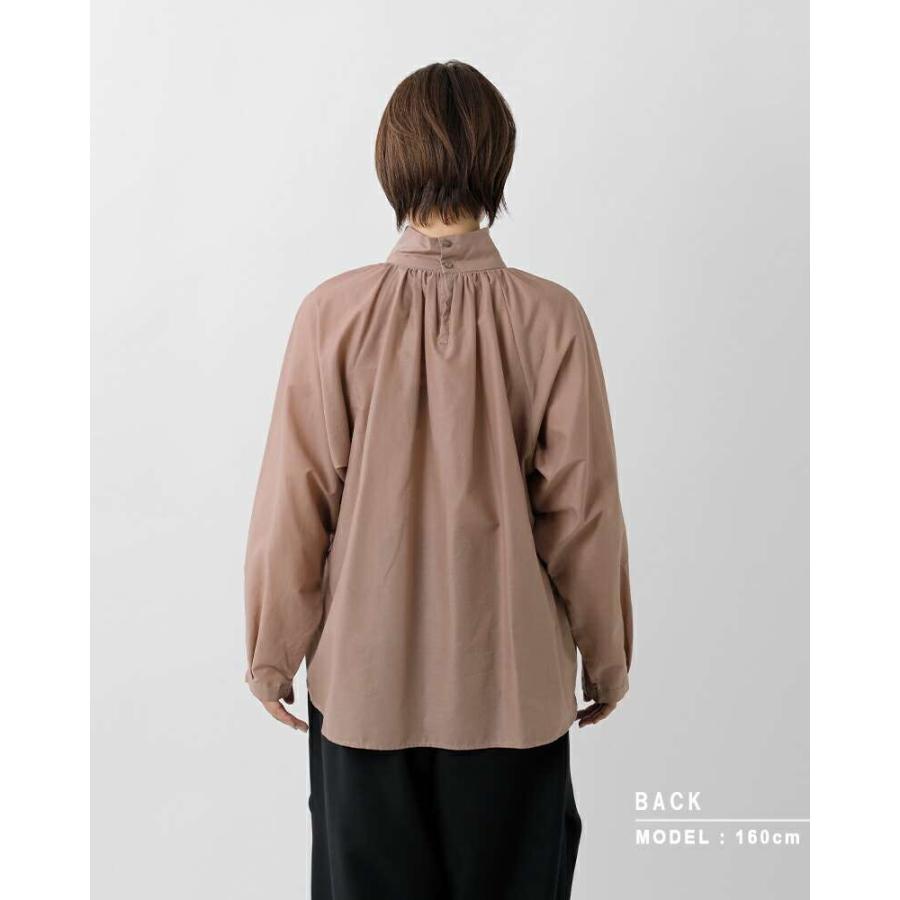 mizuiroind（ミズイロインド） コットン スタンドシャツカラー