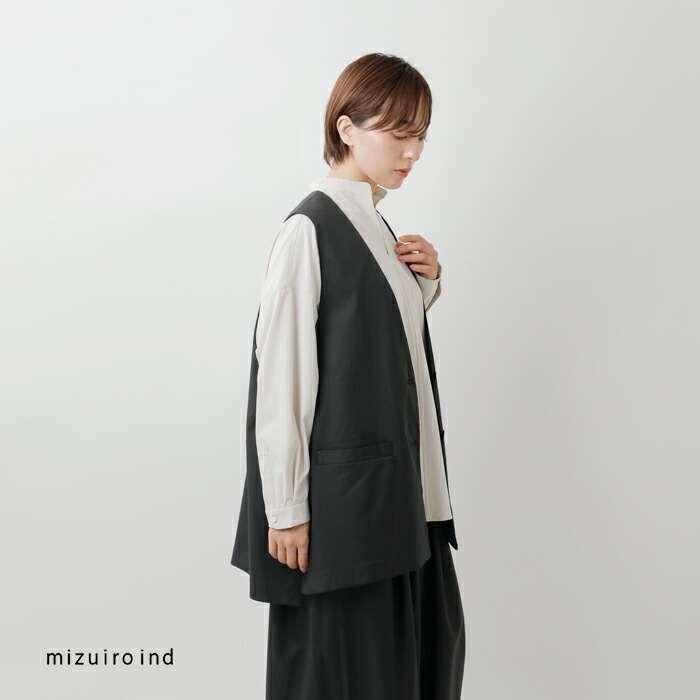 MIZUIRO ミズイロインド mizuiro ind ディープ Vネック ワイド ベスト