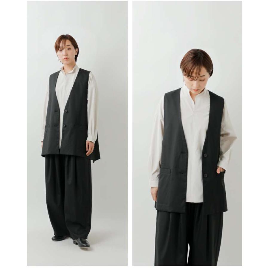 MIZUIRO ミズイロインド mizuiro ind ディープ Vネック ワイド ベスト