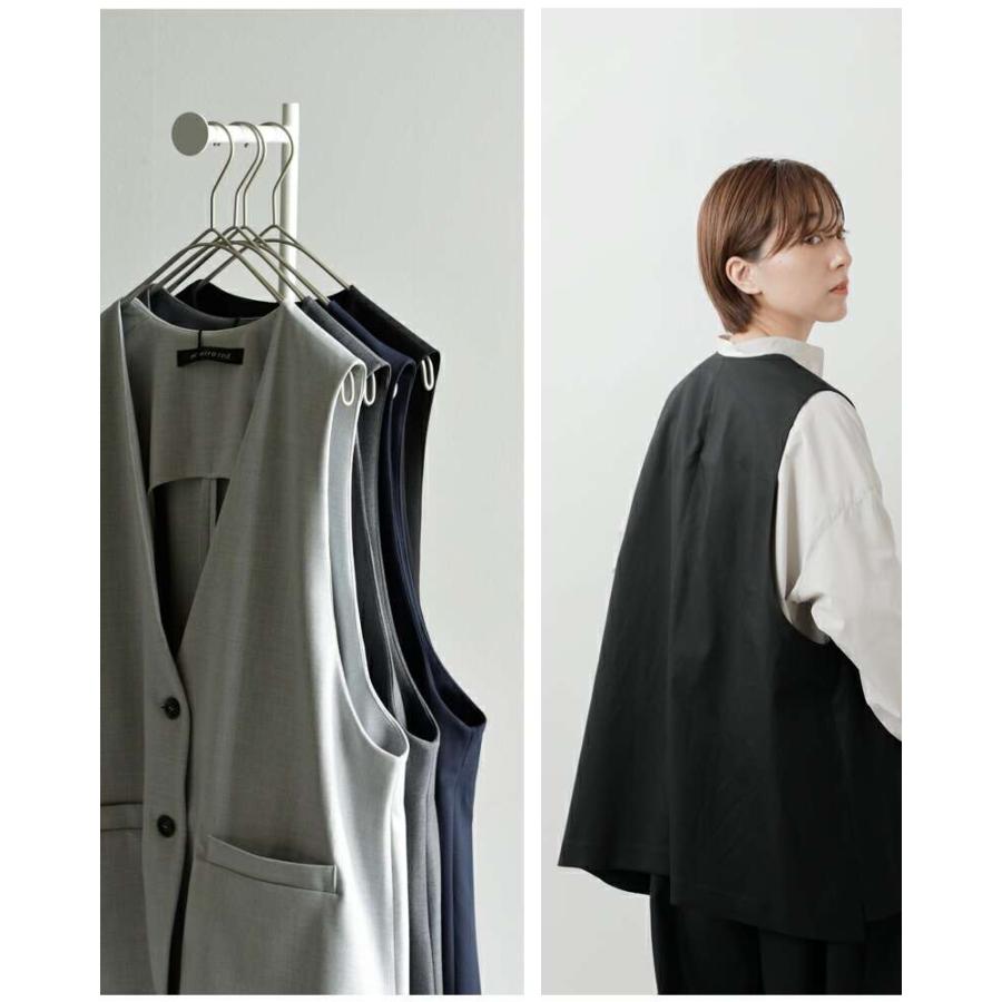 MIZUIRO ミズイロインド mizuiro ind ディープ Vネック ワイド ベスト