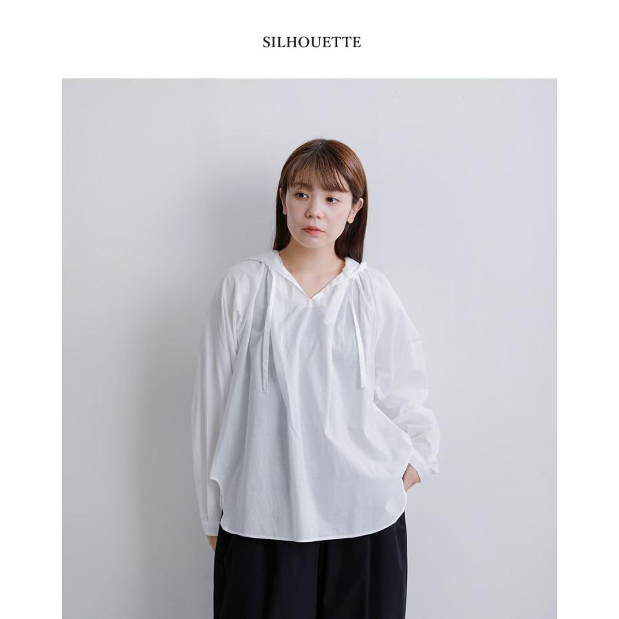 MIZUIRO ミズイロインド mizuiro ind コットン フーデッド ギャザー 