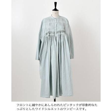 Mizuiro Ind ミズイロインド コットンピンタック刺繍シャツワンピース 3 aw新作 3 Aranciato 通販 Yahoo ショッピング