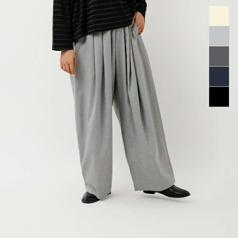 MIZUIRO ミズイロインド mizuiro ind ワイド タック パンツ 3