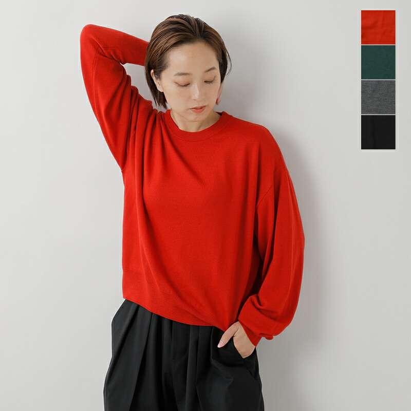 3こ1】【20%OFF】MidiUmi ミディウミ ウール クルーネック ニット プル 