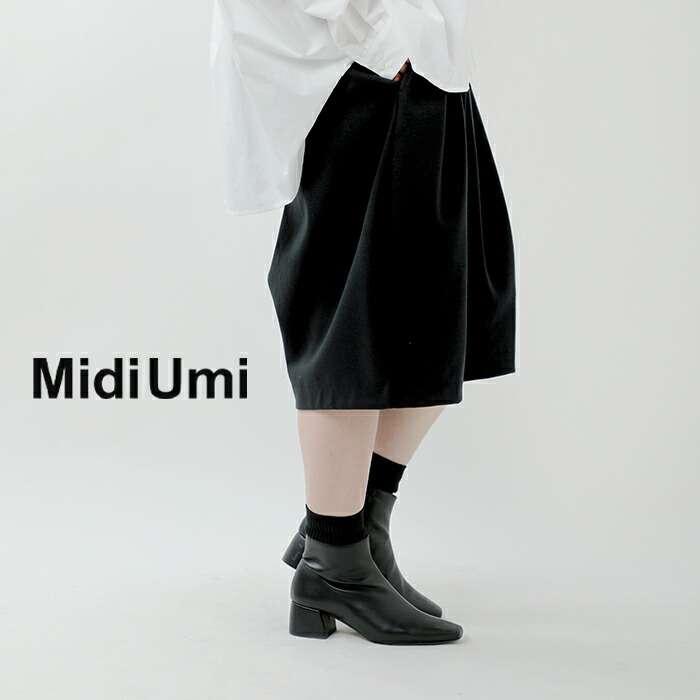 MidiUmi（ミディウミ） タック ワイド ショート パンツ punch
