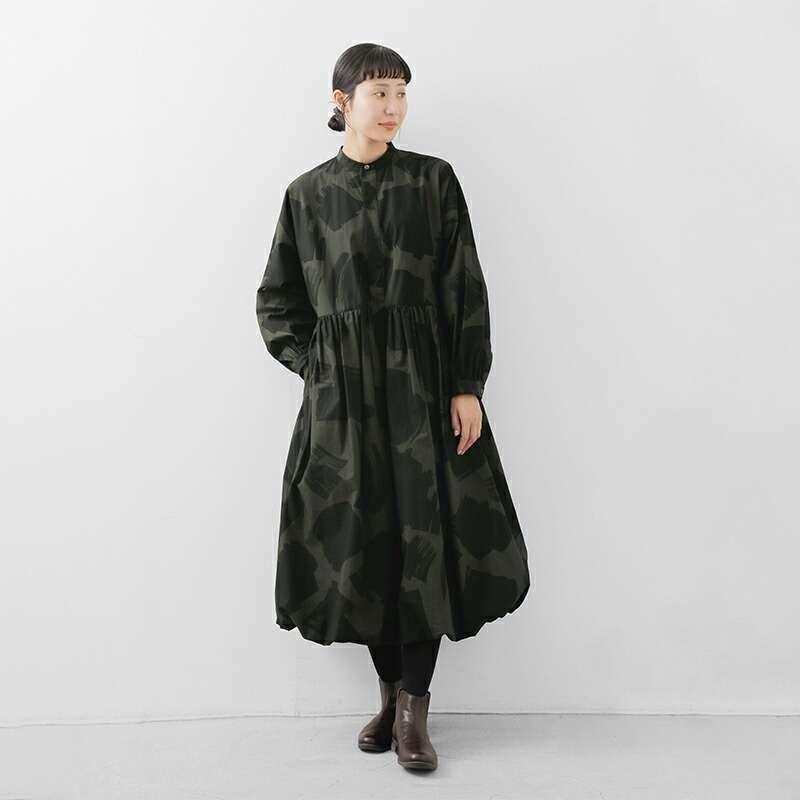 しづさま☺︎ haversack テックウール バルカラースリーブレスワンピース HAVERSACK｜テックウール バルカラー スリーブレス ロングワンピース