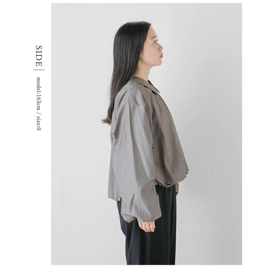 ハバーサック ブラウス HAVERSACK  コットン 80サテン ラウンドカラー ボリューム シャツ 322528  ☆☆ クーポン対象 SAC セール【30%OFF】ハバーサック HAVERSACK コットン 80サテン