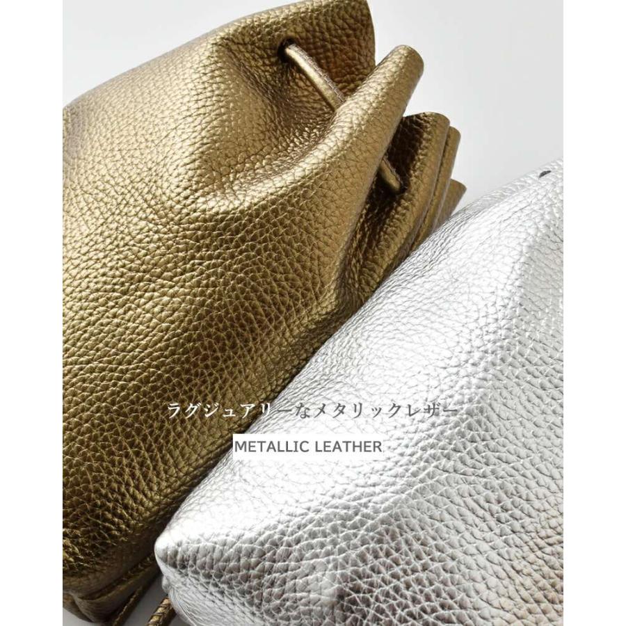 Barcelona（LOEWE） フェルチ FERCHI ドラーロレザー メタリック 巾着