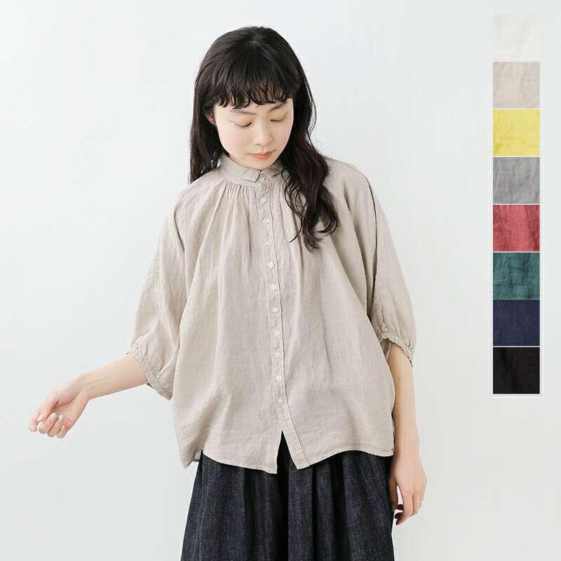 ディーエムジー ブロカント ブラウス DMG Brocante  リネン キャンバス グラン シャツ 36-0340l Brocante ディーエムジー ブロカント DMG リネン キャンバス グラン