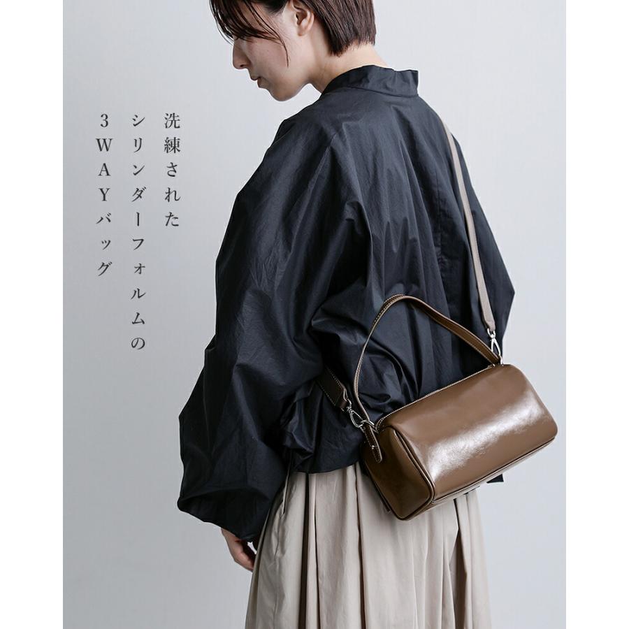 ストーリー story. カウスプリットレザー 3way シリンダー クロスボディ バッグ 3a-1835-4 レディース  春夏 2026ss新作の画像