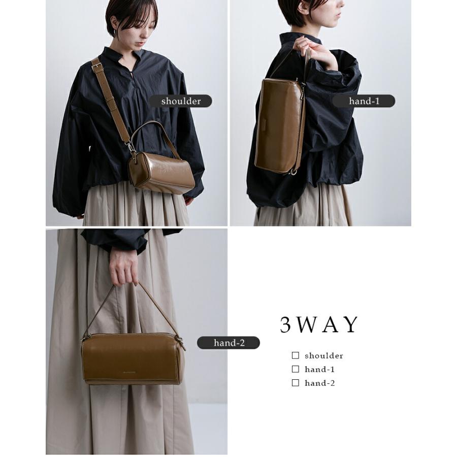 ストーリー story. カウスプリットレザー 3way シリンダー クロスボディ バッグ 3a-1835-4 レディース  春夏 2026ss新作の画像