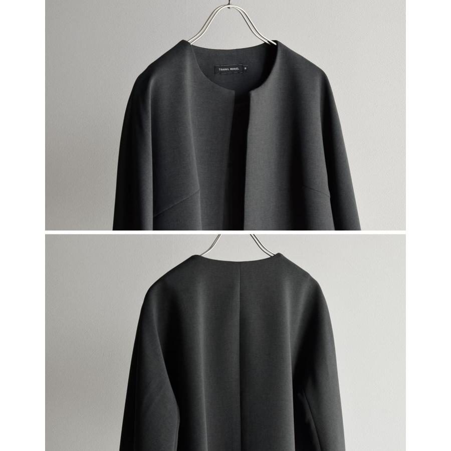 TRAVAIL MANUEL トラバイユマニュアル ジャケット Sサイズ 黒 TRAVAIL MANUEL（トラバイユマニュアル） ダブルクロス ノーカラー