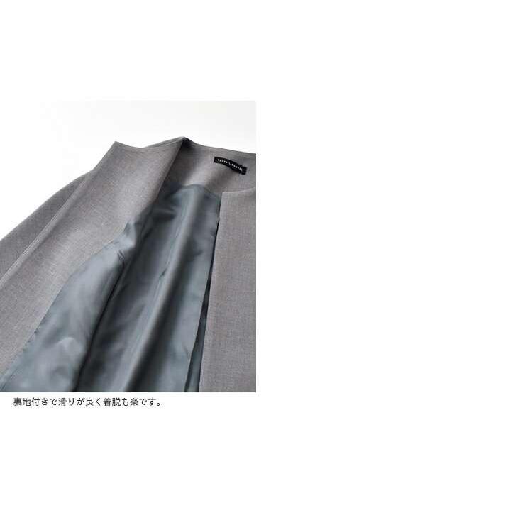TRAVAIL MANUEL ダブルクロス ノーカラー ジャケット TRAVAIL MANUEL（トラバイユマニュアル） トラバイユ マニュアル