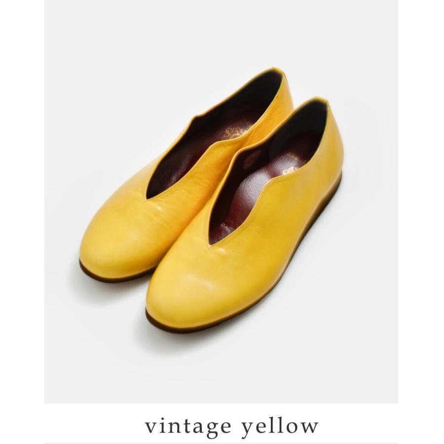 【美品】DOUBLETREE ダブルツリー Vカット フラットシューズ 39 doubletree（ダブルツリー） アンティーク加工 レザー Vカット