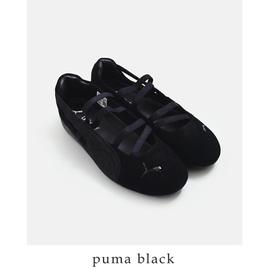 Puma スピードキャット バレエシューズ ブラックサテン PUMA プーマ ウィメンズ スピードキャット バレエ ノヴァ サテン