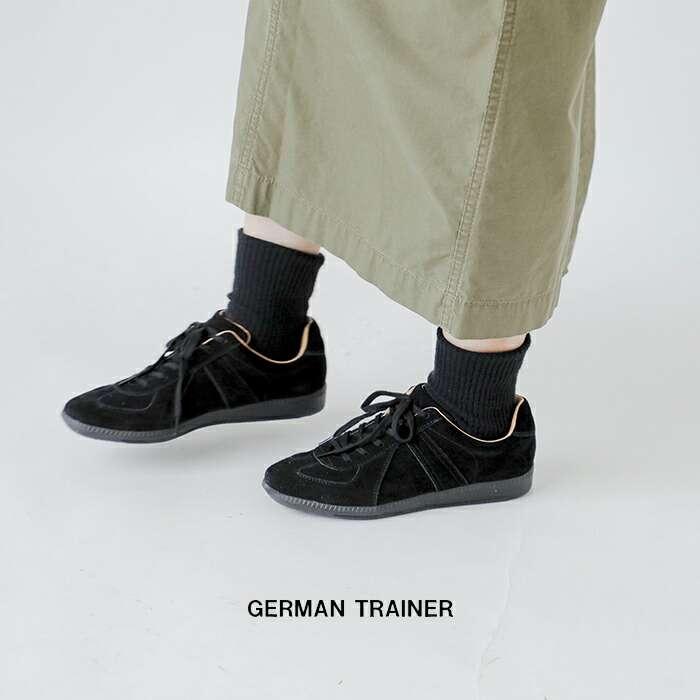 ジャーマントレーナー スニーカー メンズ レディース ローカット トレーニングシューズ スエード ブラック 黒 GERMAN TRAINER【送料無料】 GERMAN TRAINER（ジャーマントレーナー） スエード ローカット