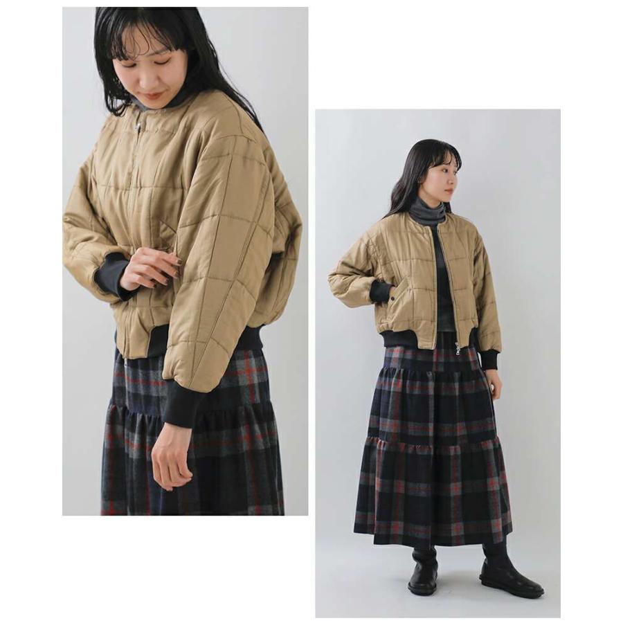 SAC ハバーサック HAVERSACK シルク キルティング ノーカラー ブルゾン