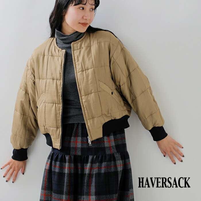 SAC ハバーサック HAVERSACK シルク キルティング ノーカラー ブルゾン