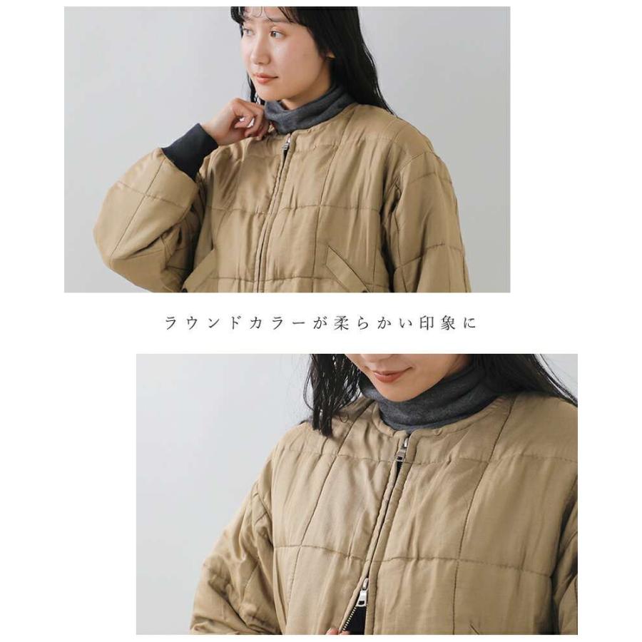 SAC ハバーサック HAVERSACK シルク キルティング ノーカラー ブルゾン