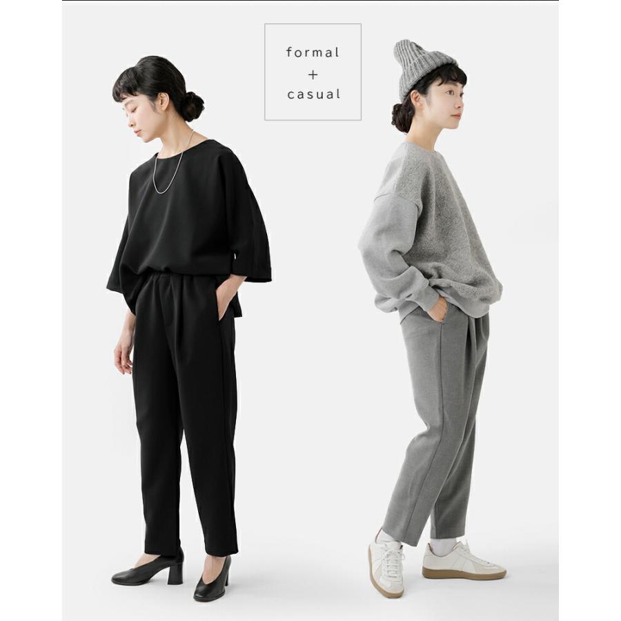 未使用 TRAVAIL MANUEL ダブルクロス 1タックストレートパンツ M TRAVAIL MANUEL（トラバイユマニュアル） ダブルクロス 1タック