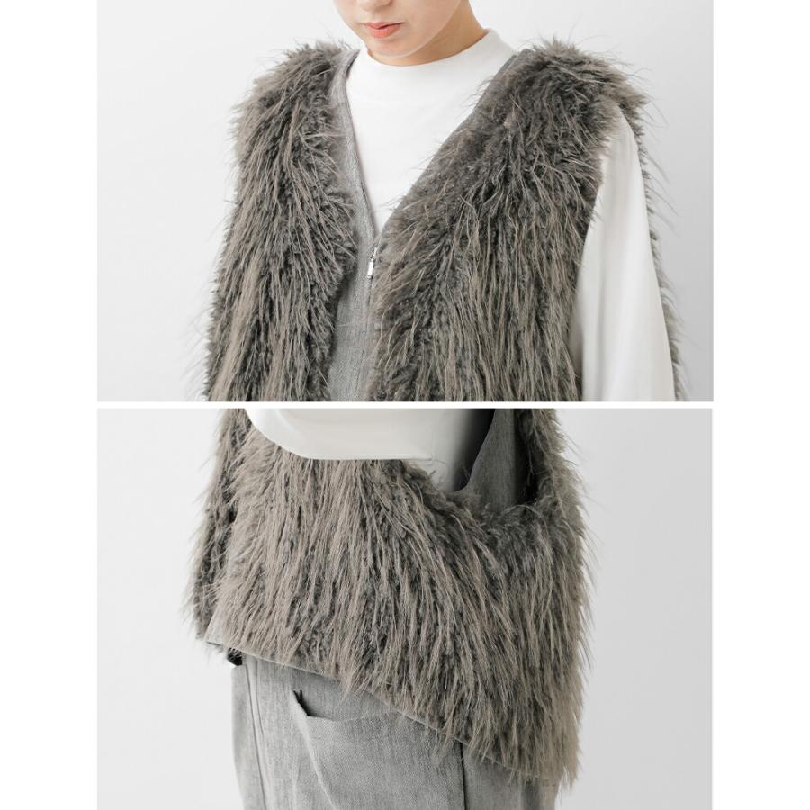 CYAN TOKYO（シアントーキョー） ミックス ファー ジップ ベスト