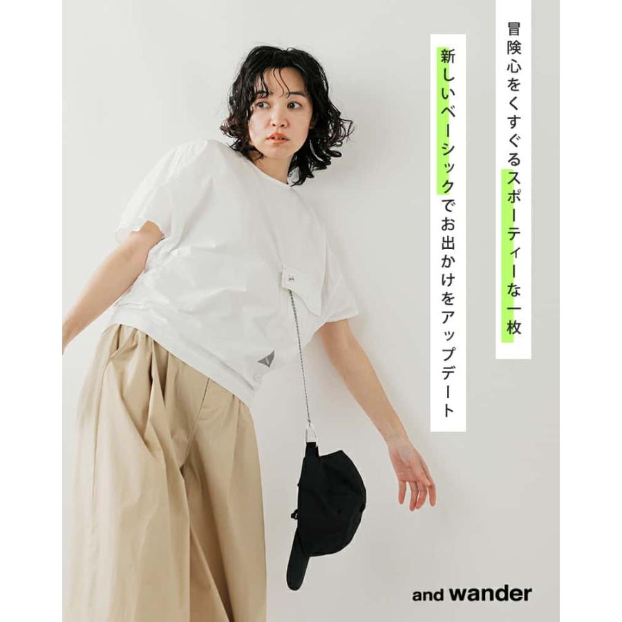 【クーポン対象】and wander アンドワンダー コーデュラ ショートスリーブ プルオーバー CORDURA typewriter SS pullover 574-4183165 2024ss新作｜aranciato｜05