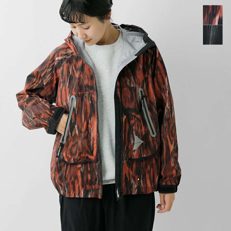 ジャケット・アウター rizotto and wander アンドワンダー プリント レイン ジャケット printed