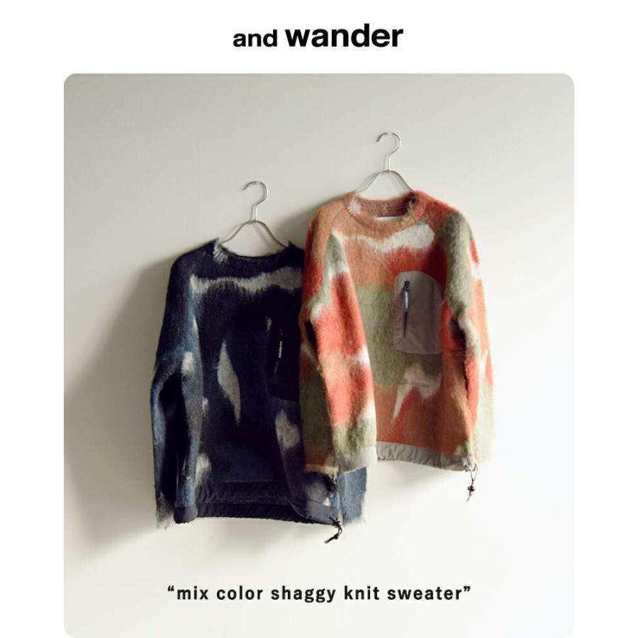 b*-様 限定値下げ and wander シャギーニット プルオーバー WSM and wander（アンドワンダー） セール【30%OFF】アンドワンダー