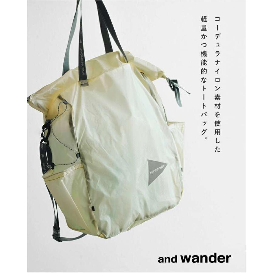and wander（アンドワンダー） シル トート バッグ sil tote bag 574