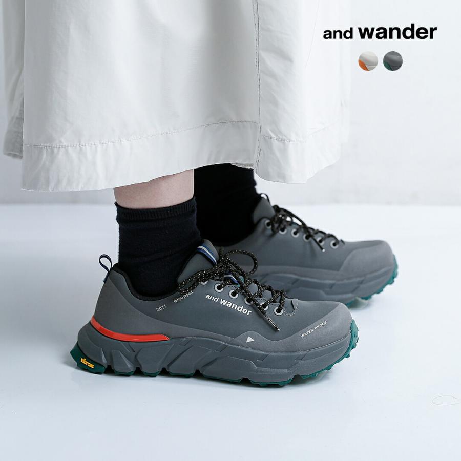 and wander（アンドワンダー） ウォータープルーフ ローカット